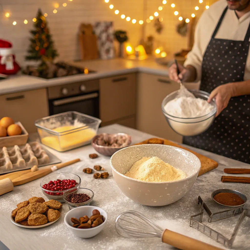 Holiday baking preparation
